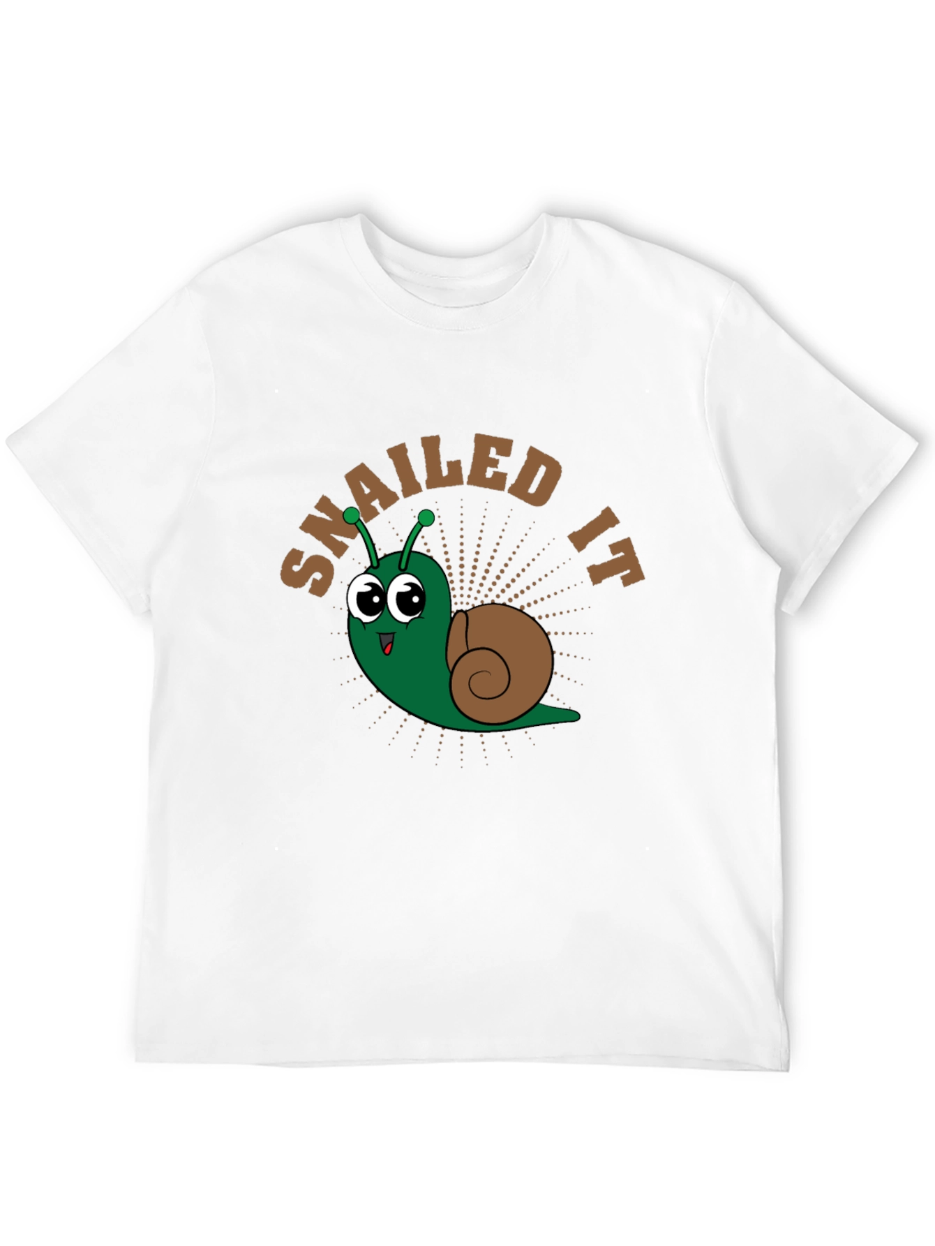 Snailed It Cartoon Snail Graphic T-Shirt