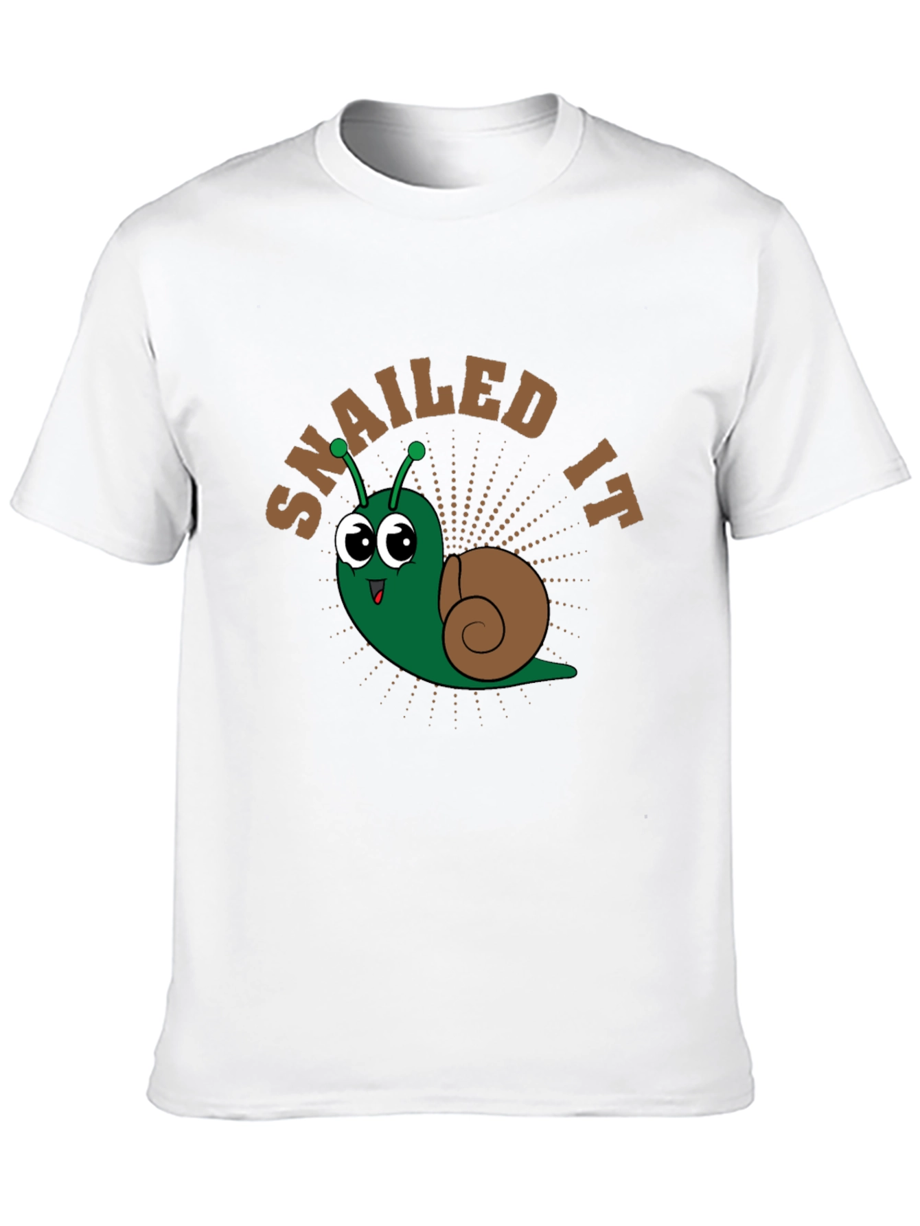 Snailed It Cartoon Snail Graphic T-Shirt
