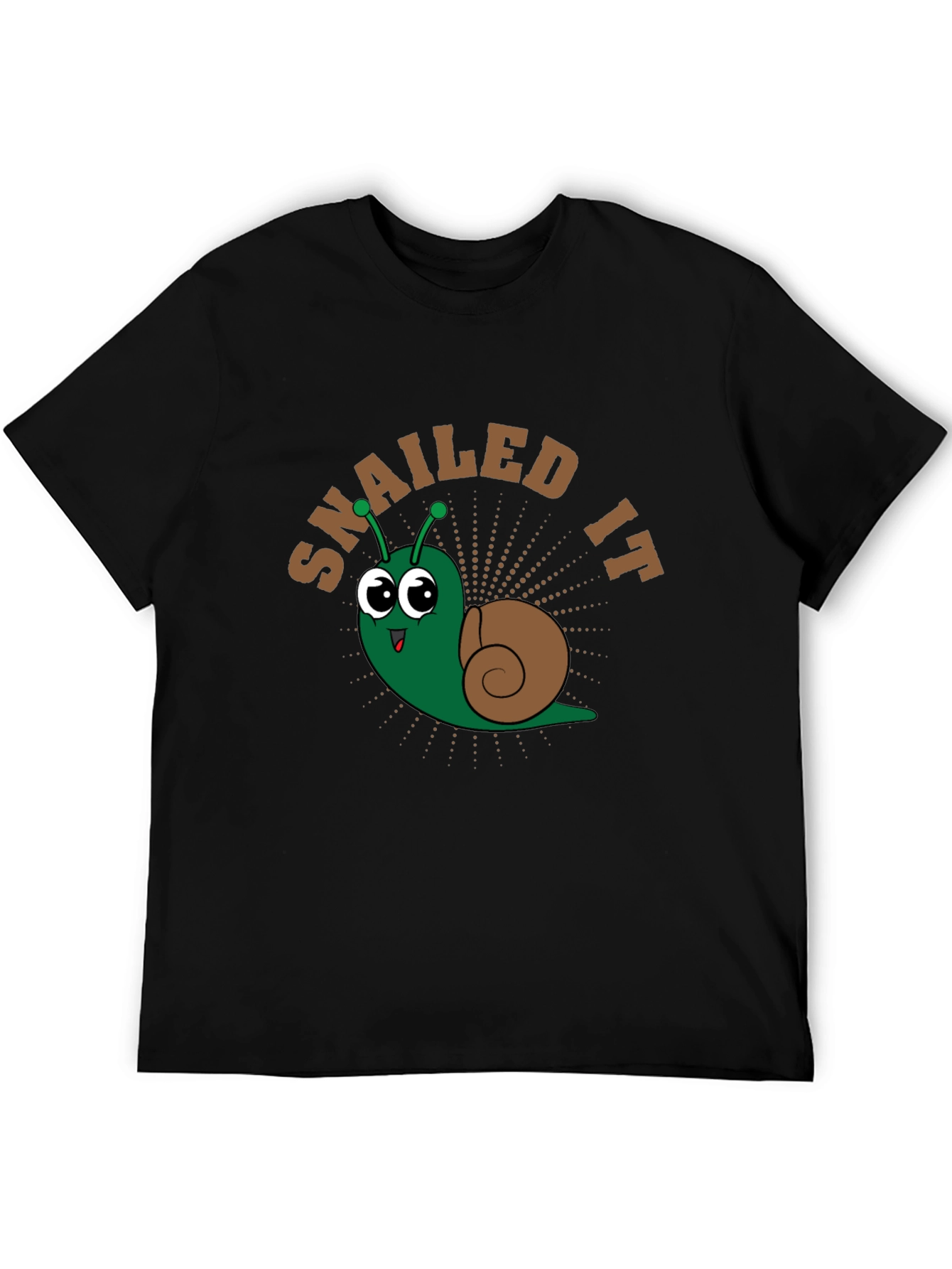 Snailed It Cartoon Snail Graphic T-Shirt