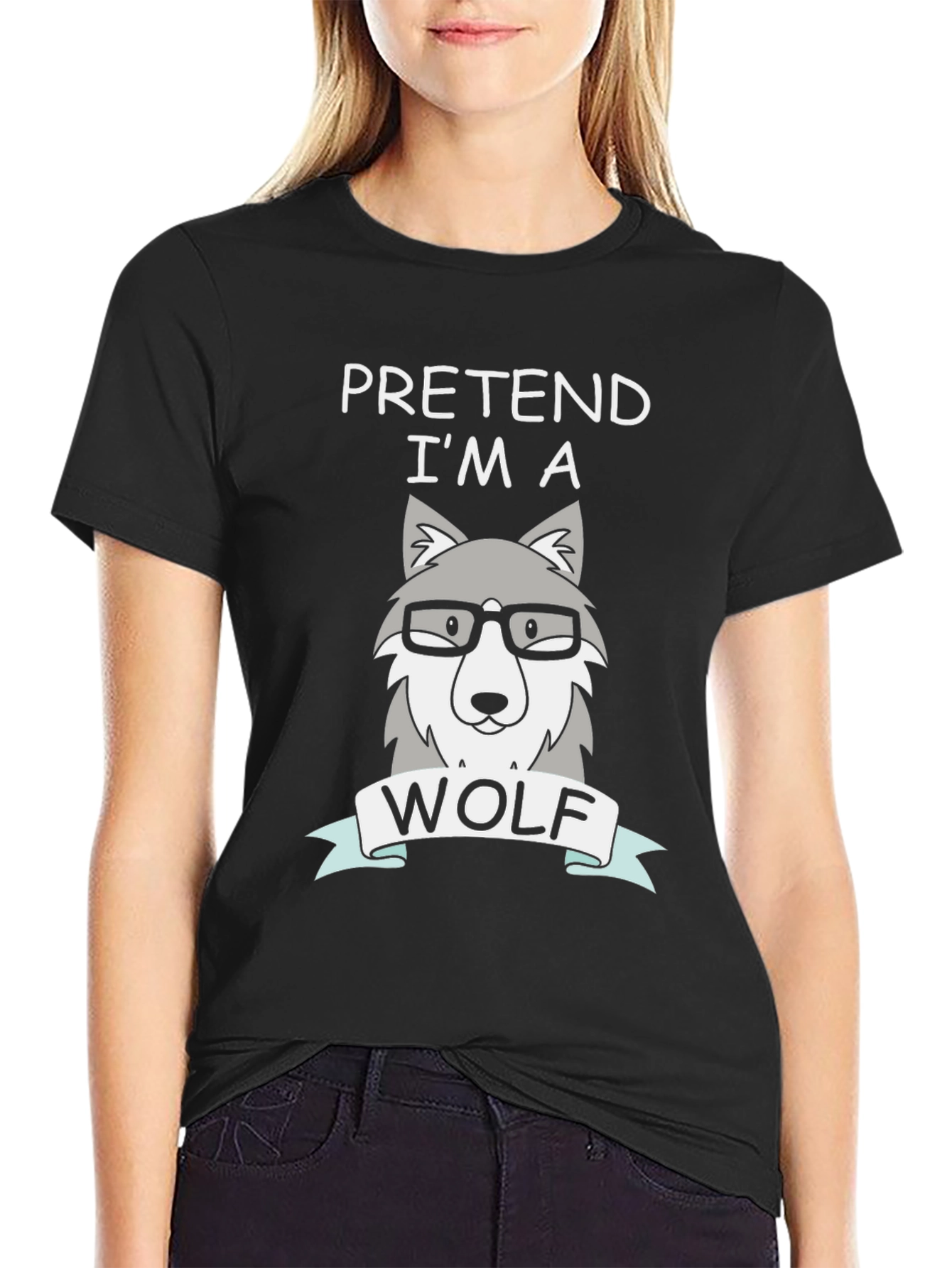 Pretend Im a Wolf T-Shirt Funny Costume Tee