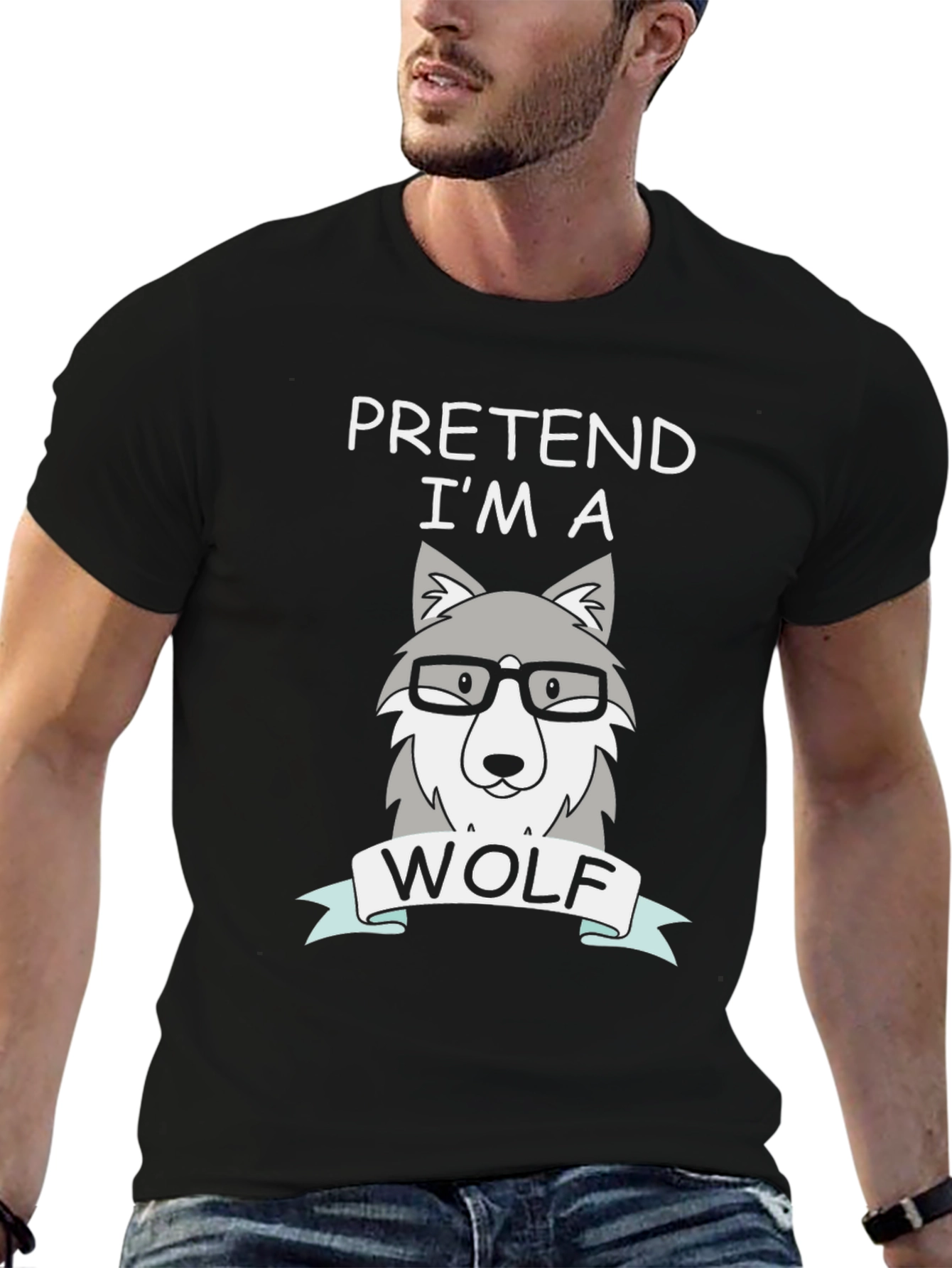 Pretend Im a Wolf T-Shirt Funny Costume Tee