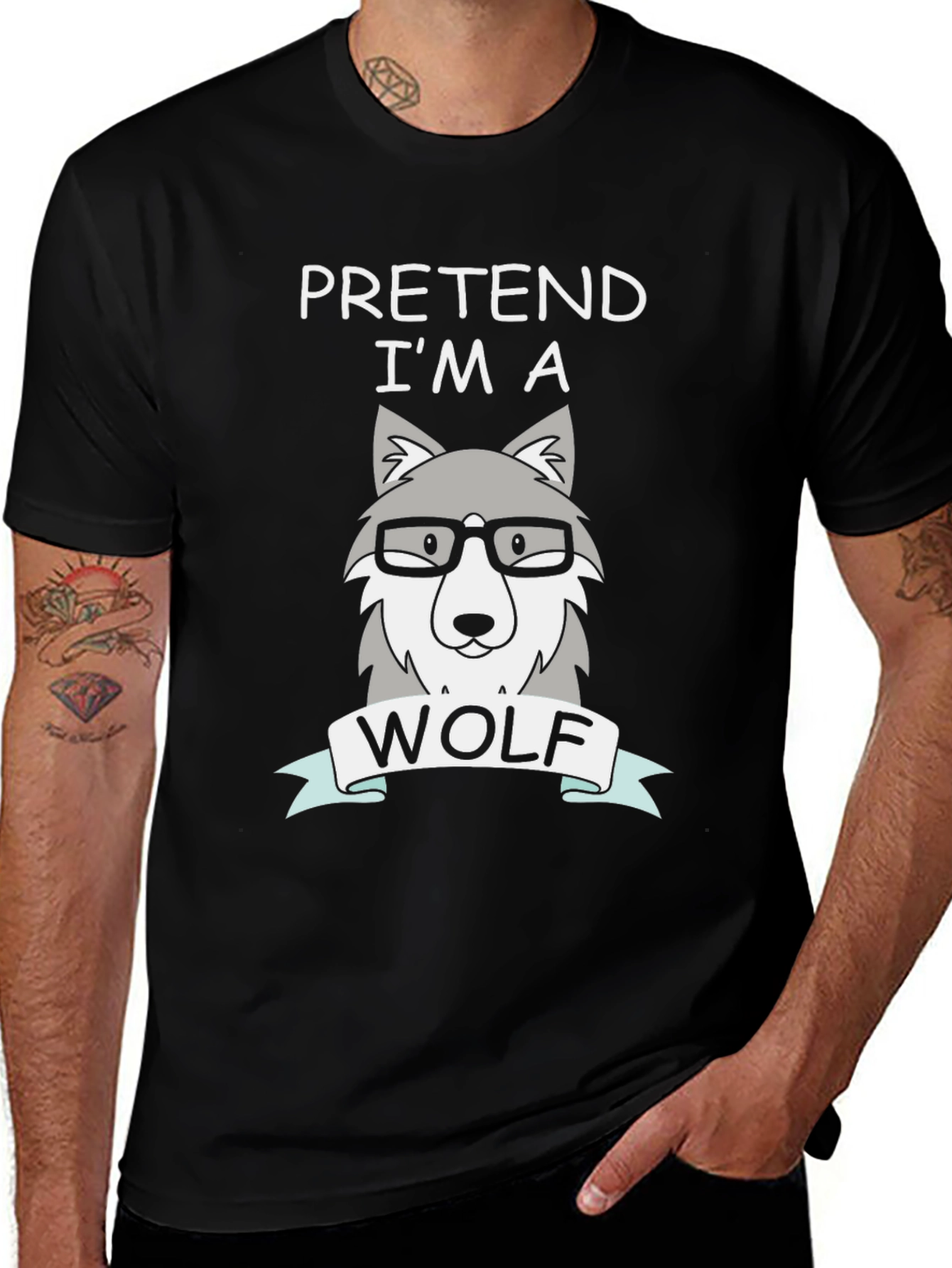 Pretend Im a Wolf T-Shirt Funny Costume Tee