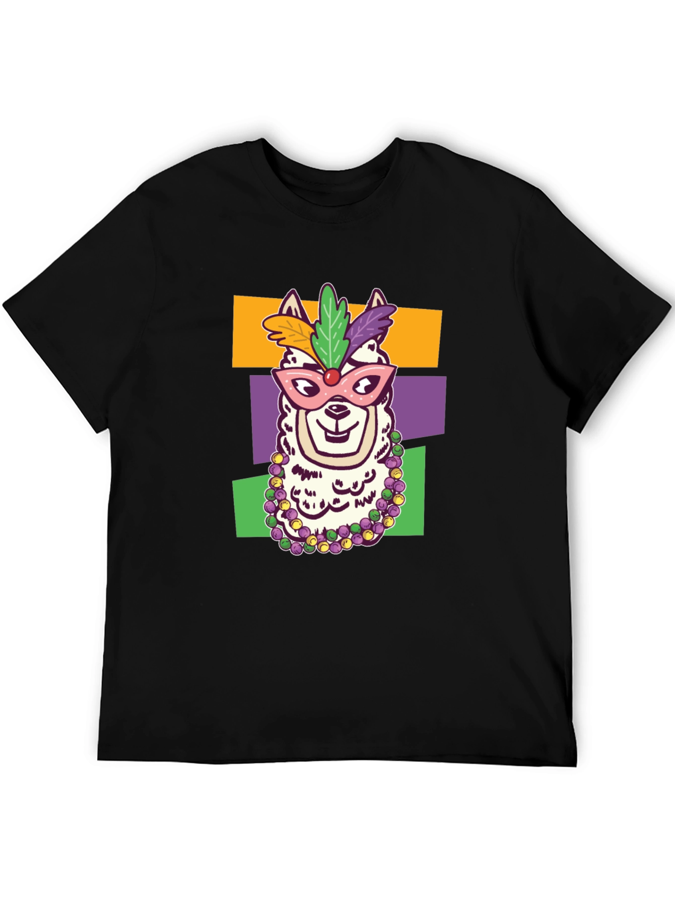 Mardi Gras Llama T-Shirt - Party Animal Tee