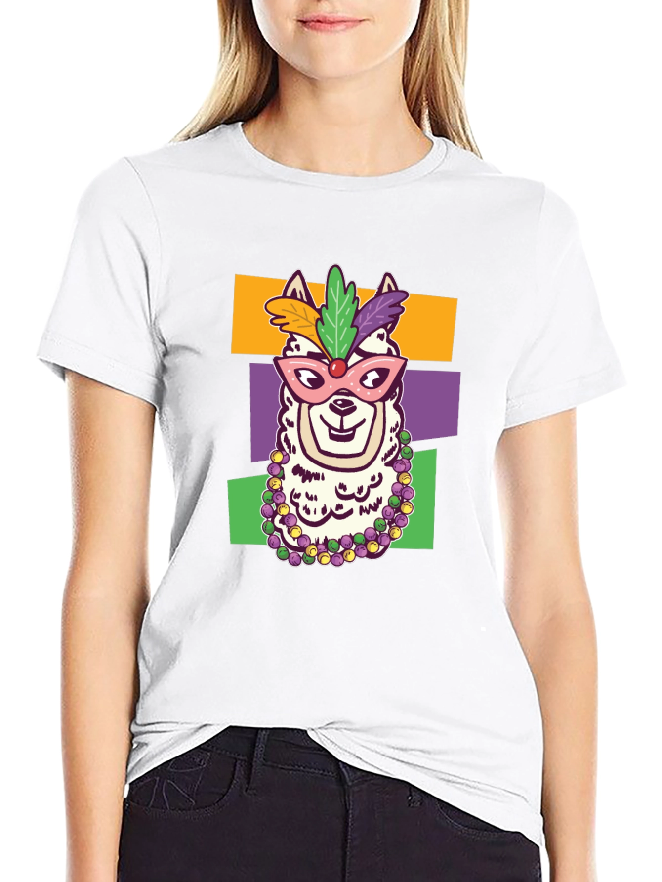 Mardi Gras Llama T-Shirt - Party Animal Tee