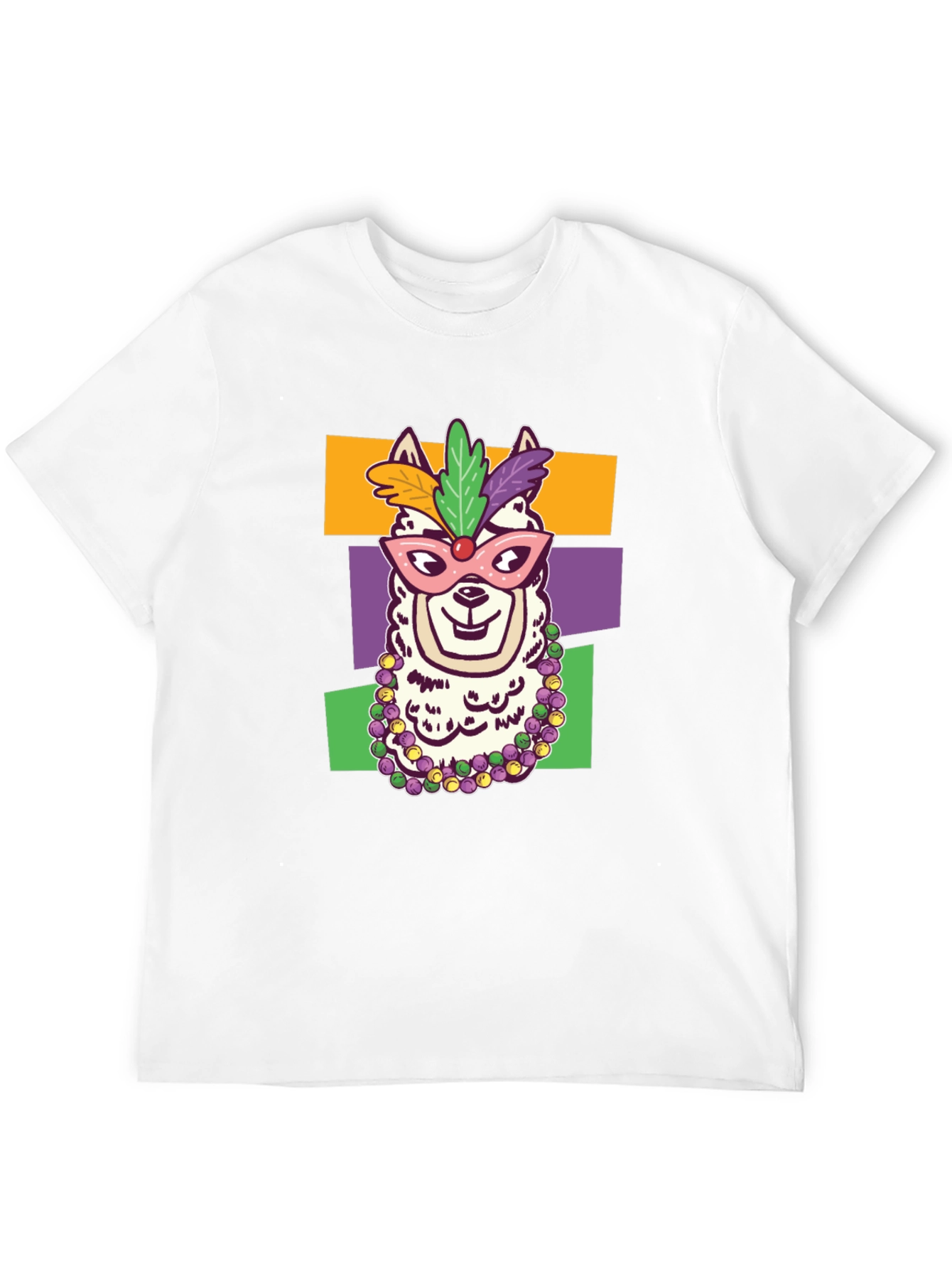 Mardi Gras Llama T-Shirt - Party Animal Tee