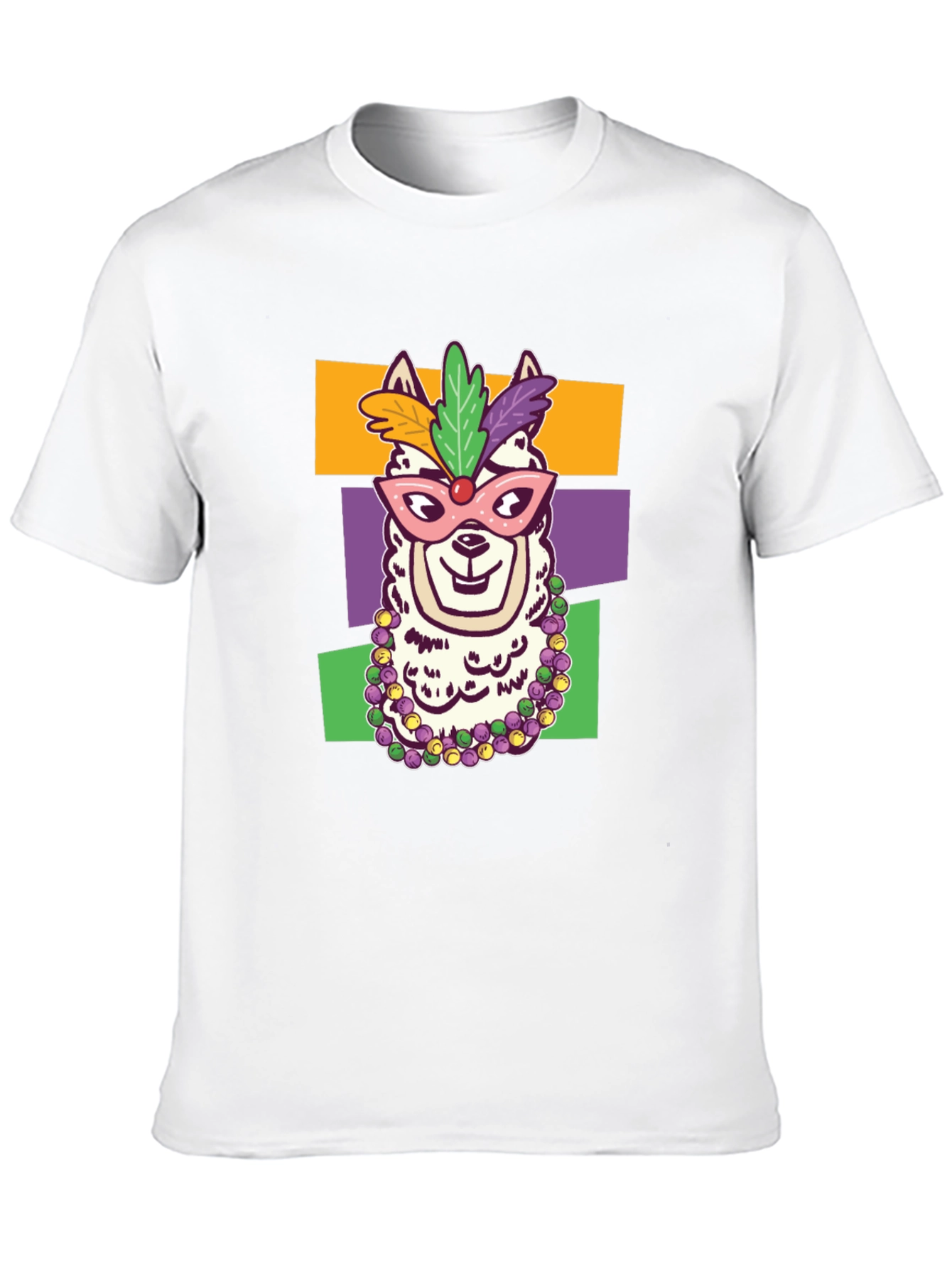 Mardi Gras Llama T-Shirt - Party Animal Tee