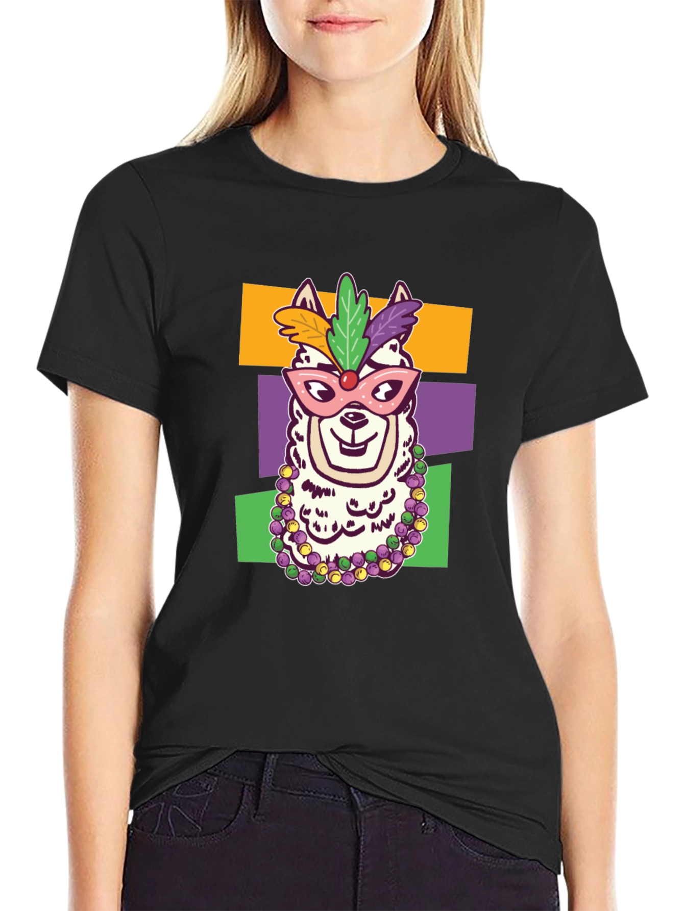 Mardi Gras Llama T-Shirt - Party Animal Tee
