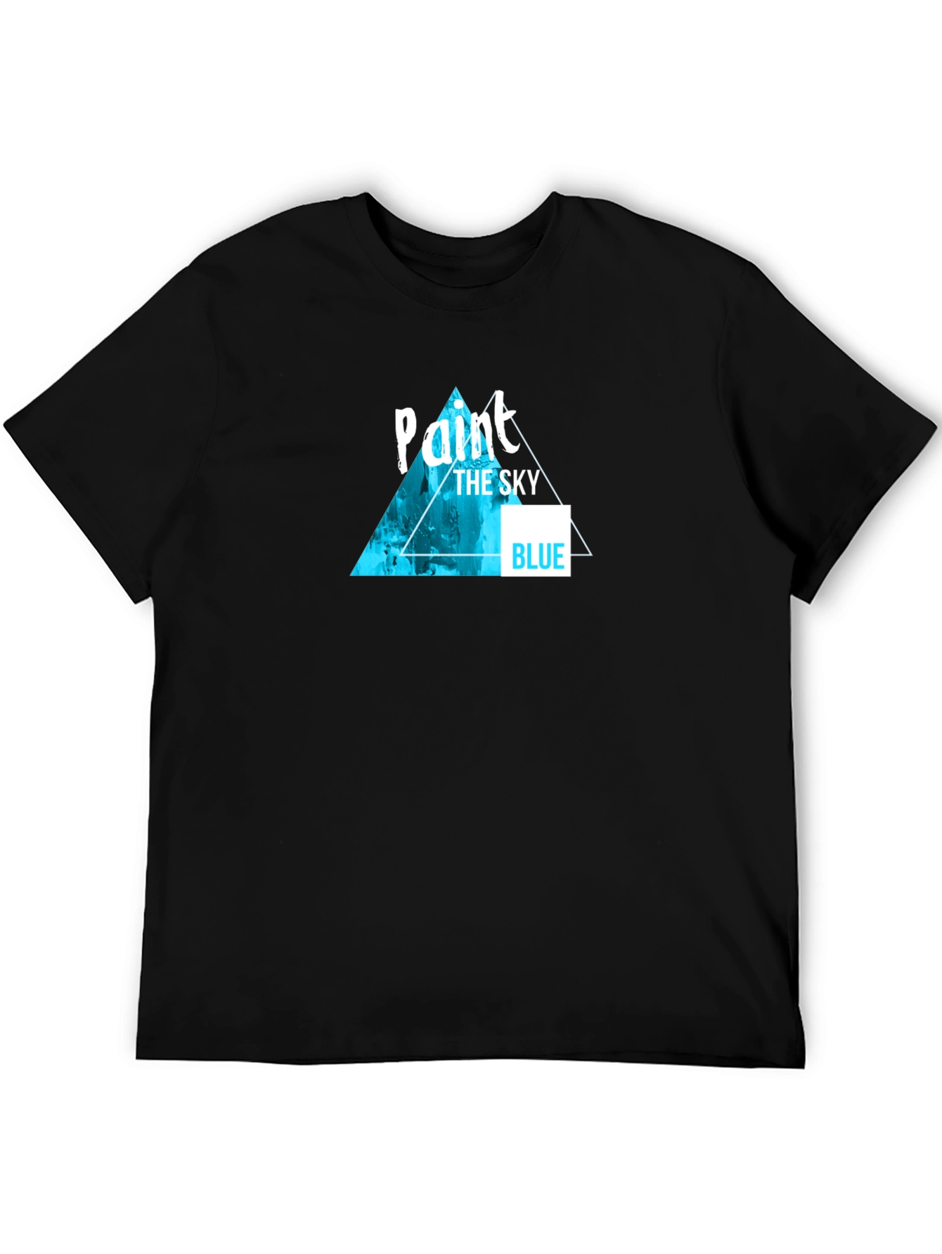 Paint The Sky Blue Graphic Tee - Modern Design