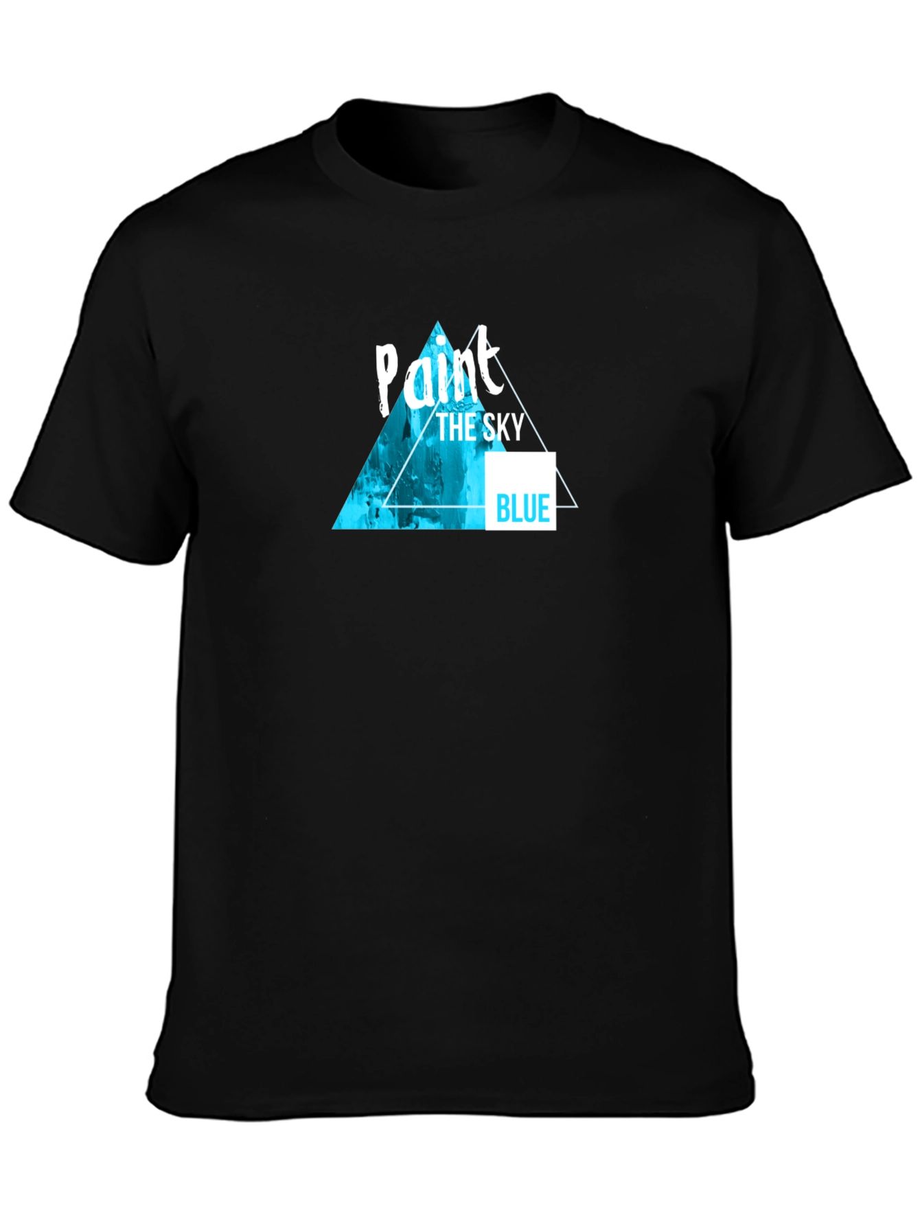 Paint The Sky Blue Graphic Tee - Modern Design