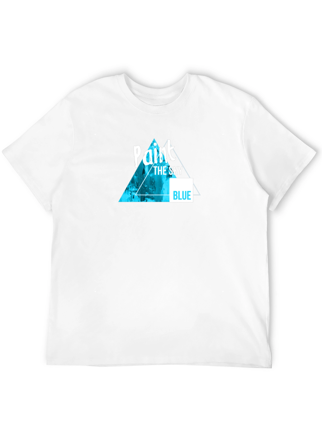 Paint The Sky Blue Graphic Tee - Modern Design