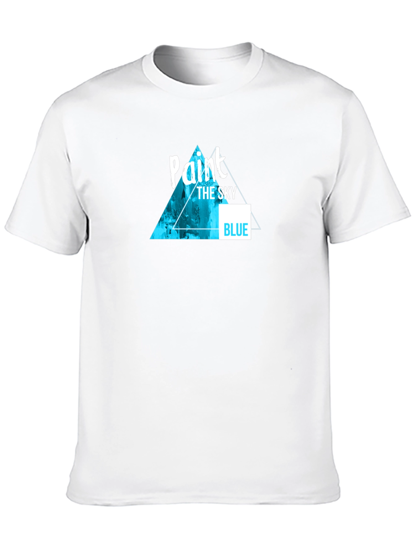 Paint The Sky Blue Graphic Tee - Modern Design