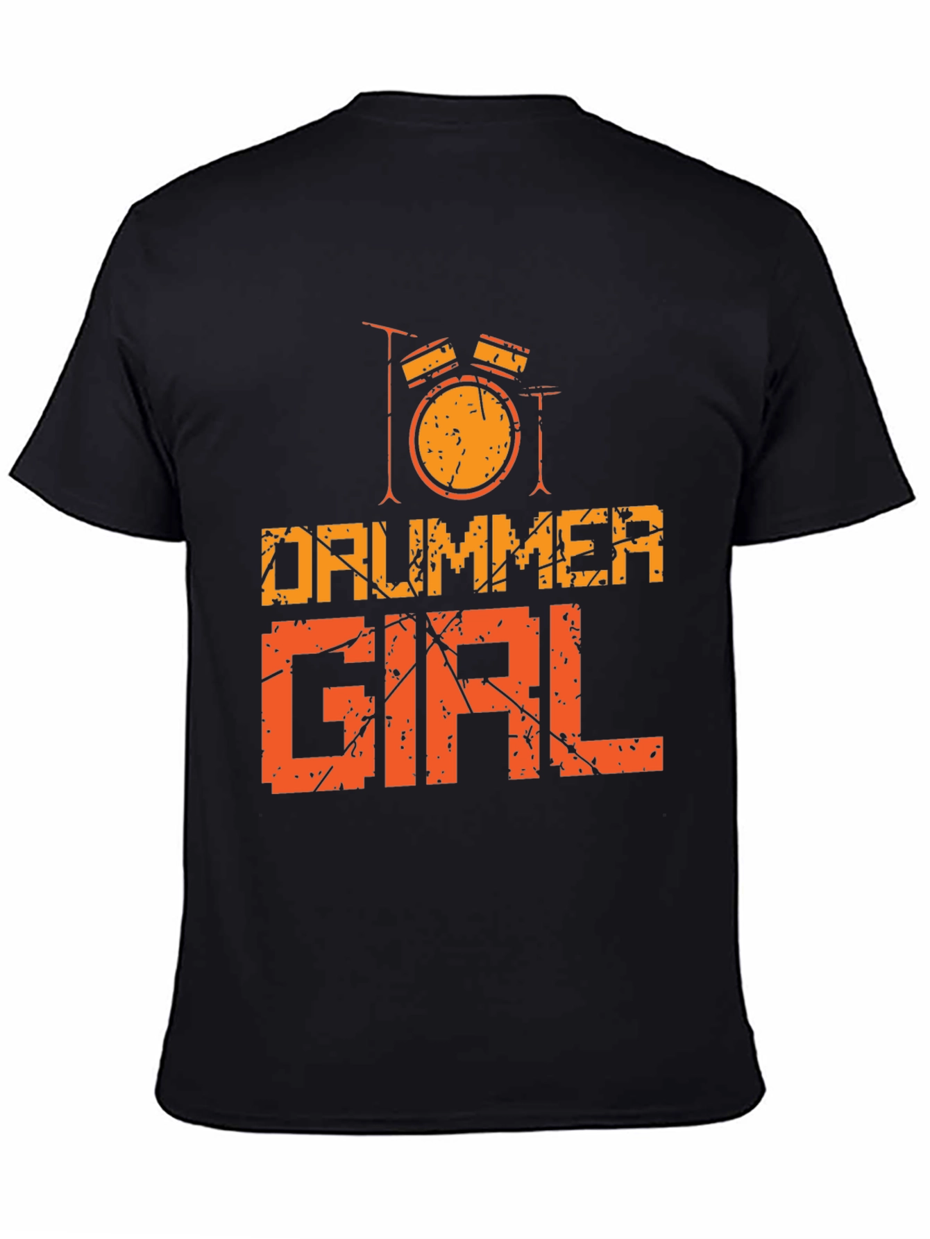 Drummer Girl Graphic Tee - Music Lovers T-Shirt
