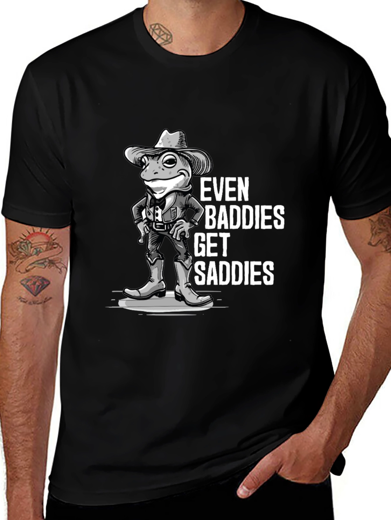 Even Baddies Get Saddies Frog Graphic T-Shirt