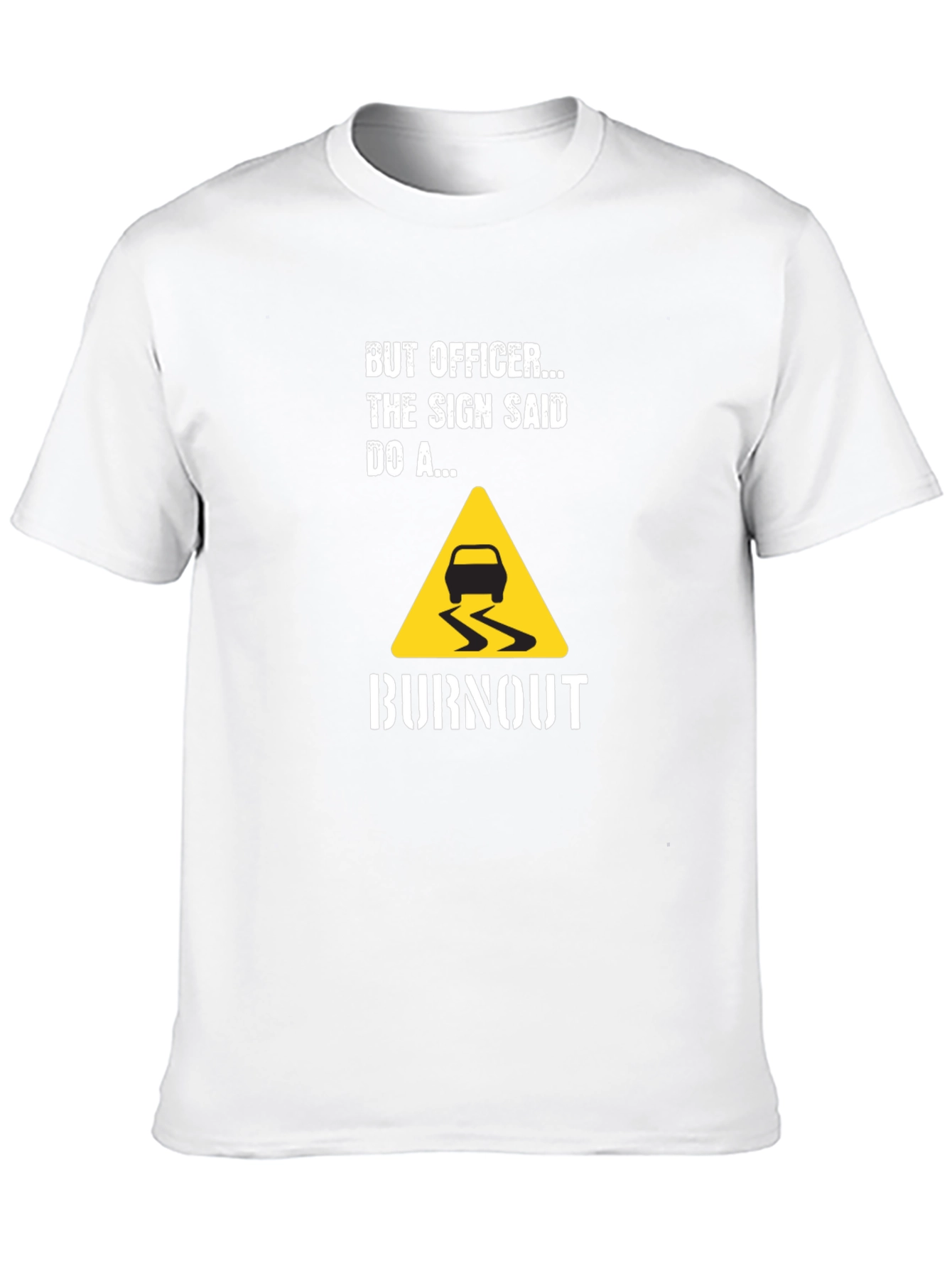 But Officer Burnout Graphic Tee - Mens Black T-Shirt