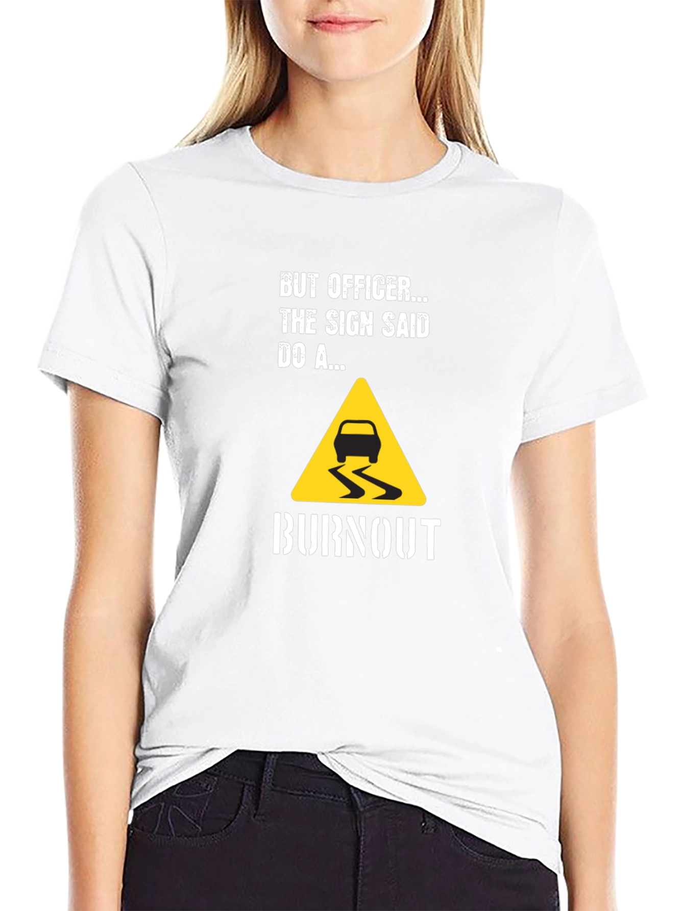 But Officer Burnout Graphic Tee - Mens Black T-Shirt
