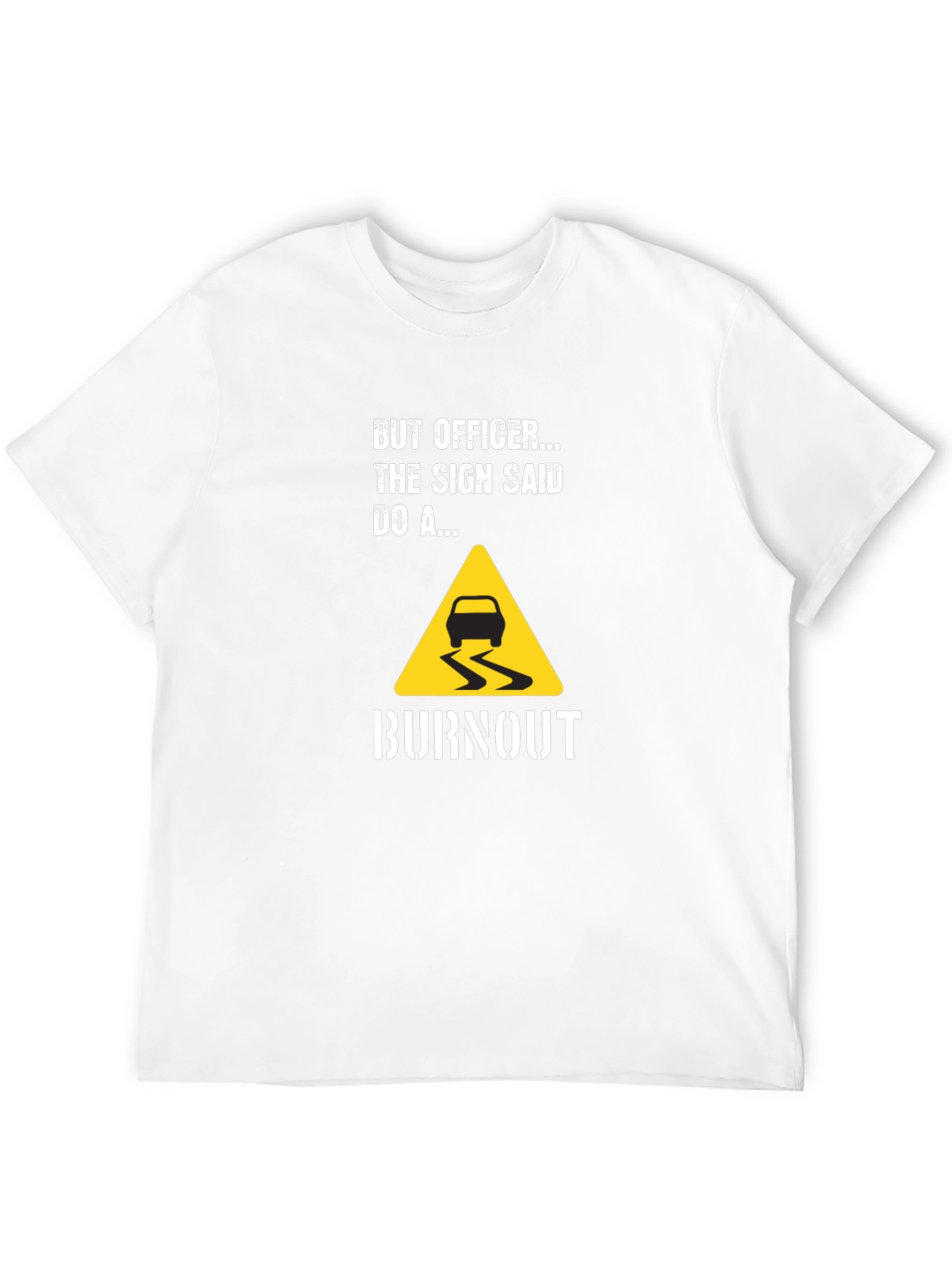 But Officer Burnout Graphic Tee - Mens Black T-Shirt