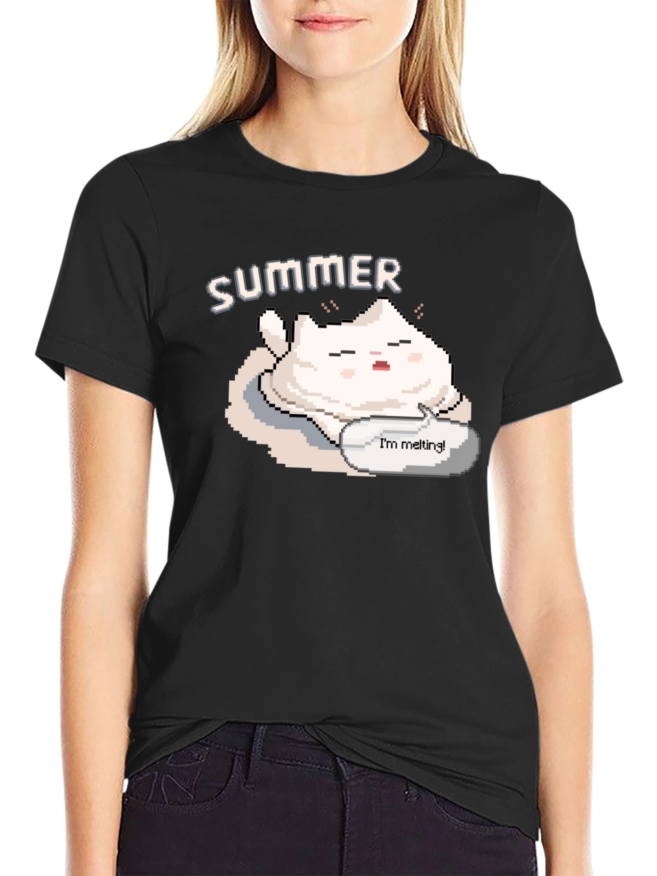 Summer Melting Cat T-Shirt