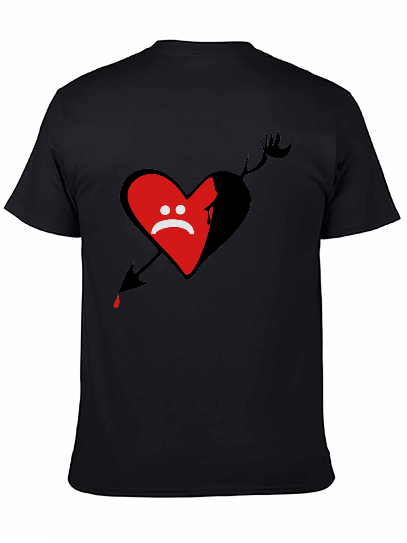 Sad Heart Arrow T-Shirt - Dark Graphic Tee