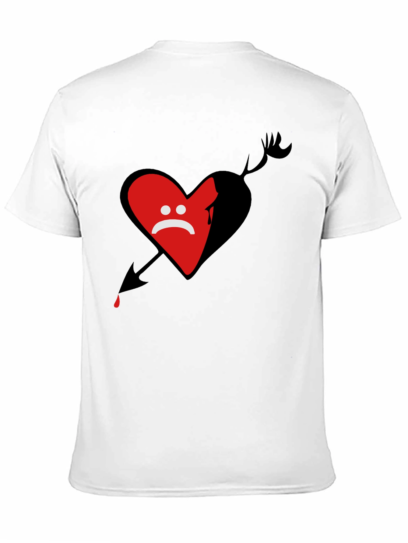 Sad Heart Arrow T-Shirt - Dark Graphic Tee