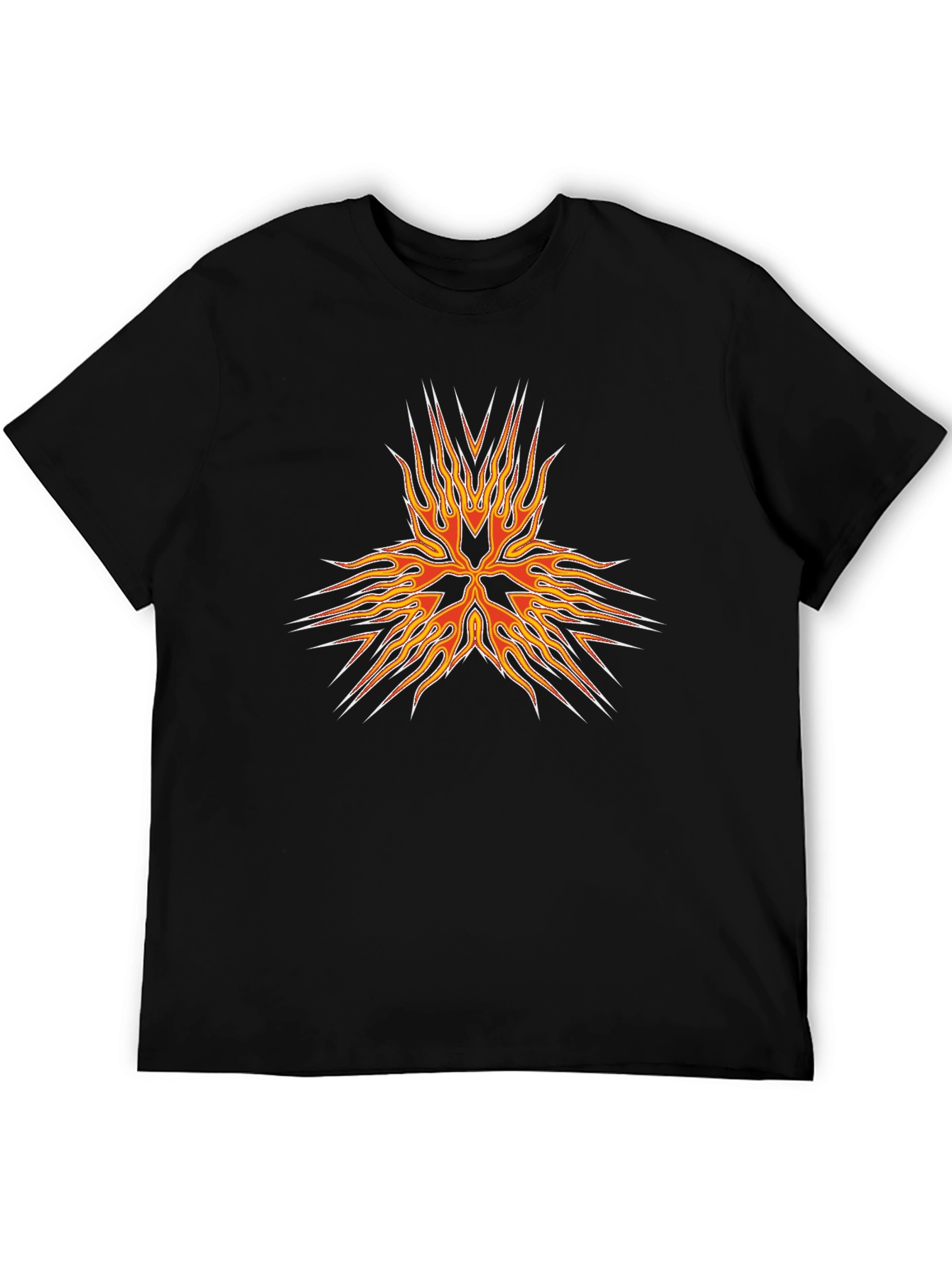 Fiery Flame Graphic T-Shirt - Black