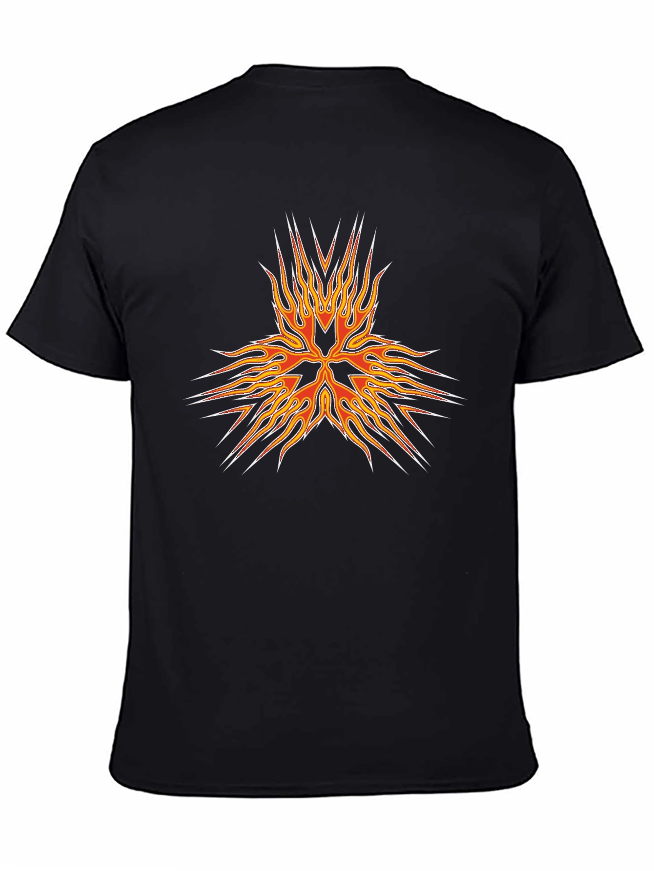 Fiery Flame Graphic T-Shirt - Black