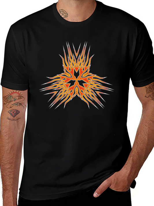 Fiery Flame Graphic T-Shirt - Black