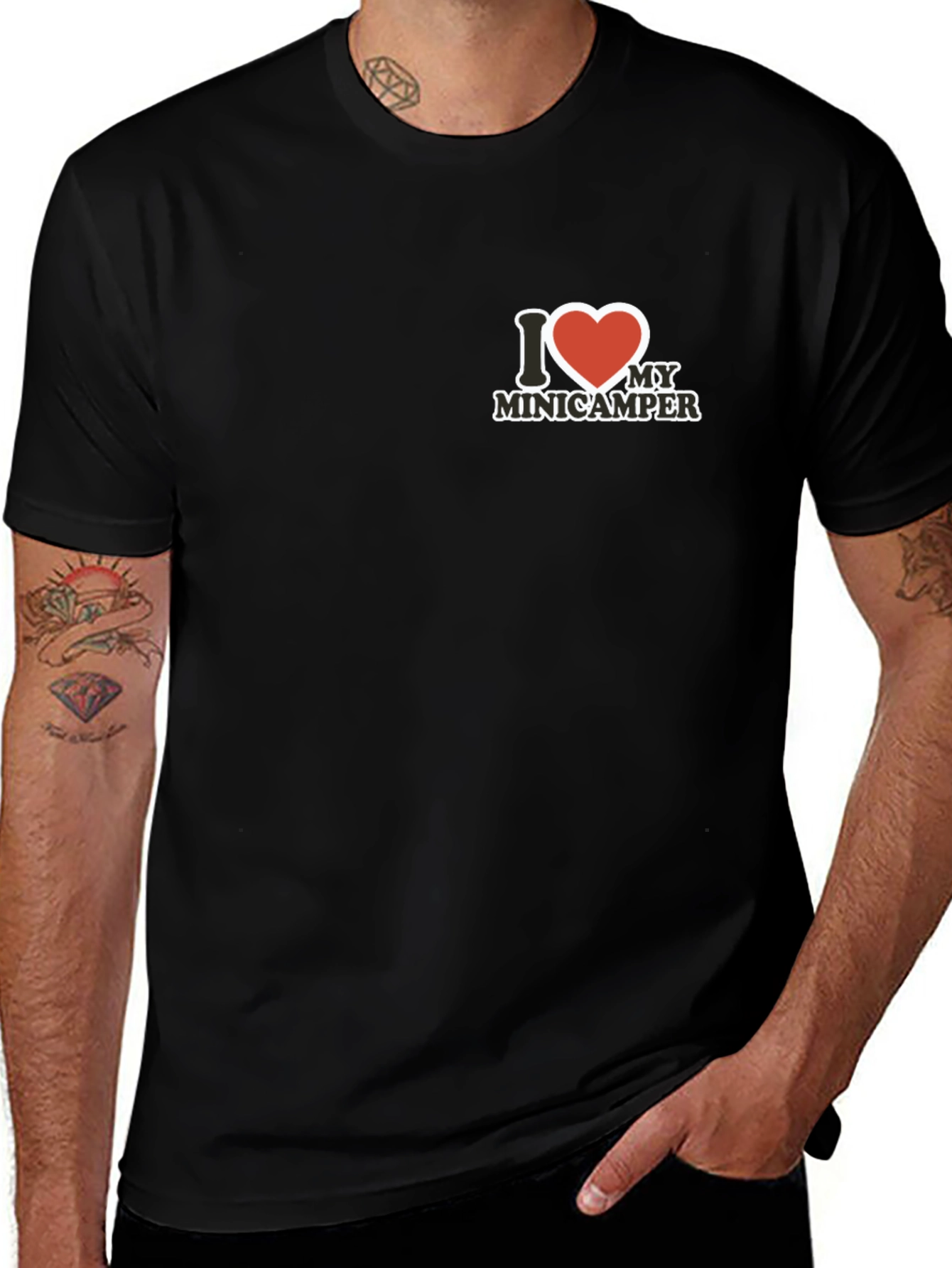 I Love My Minicamper Black T-Shirt