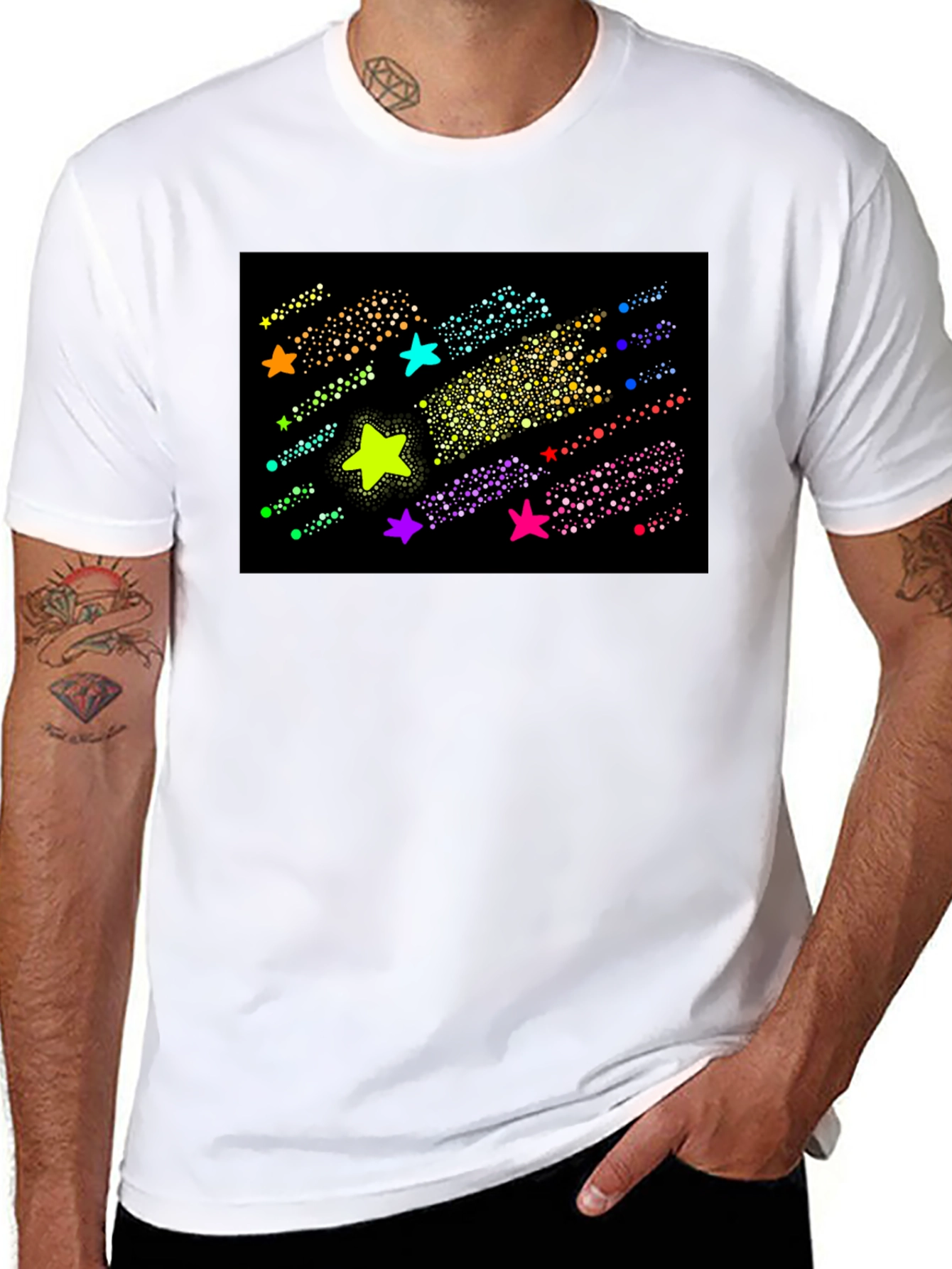 Galaxy Starfall Black T-Shirt
