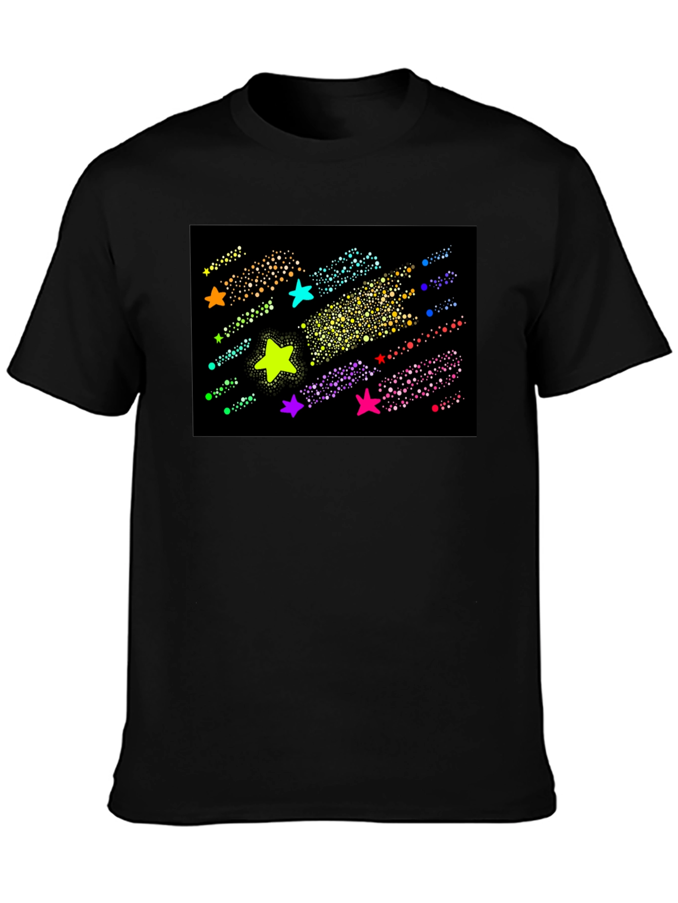 Galaxy Starfall Black T-Shirt
