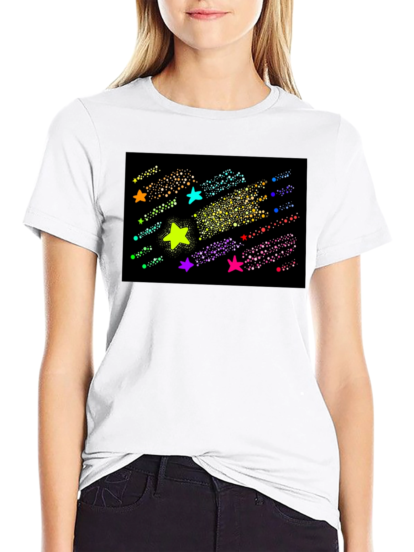 Galaxy Starfall Black T-Shirt