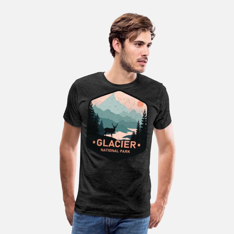 Vintage Glacier National Park Deer Mountains Gift
