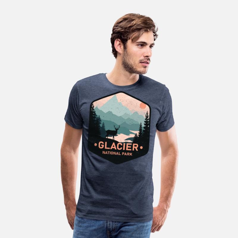 Vintage Glacier National Park Deer Mountains Gift