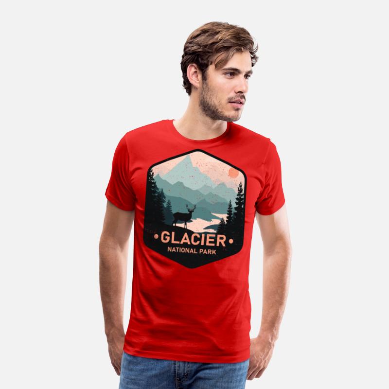 Vintage Glacier National Park Deer Mountains Gift