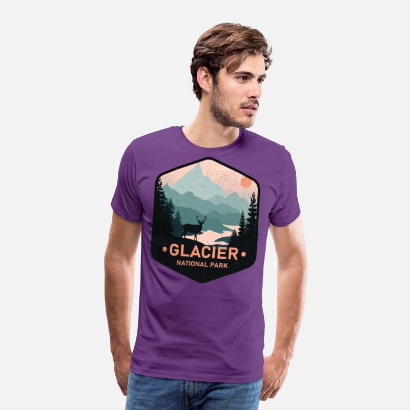 Vintage Glacier National Park Deer Mountains Gift