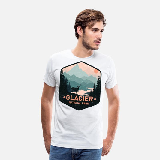 Vintage Glacier National Park Deer Mountains Gift