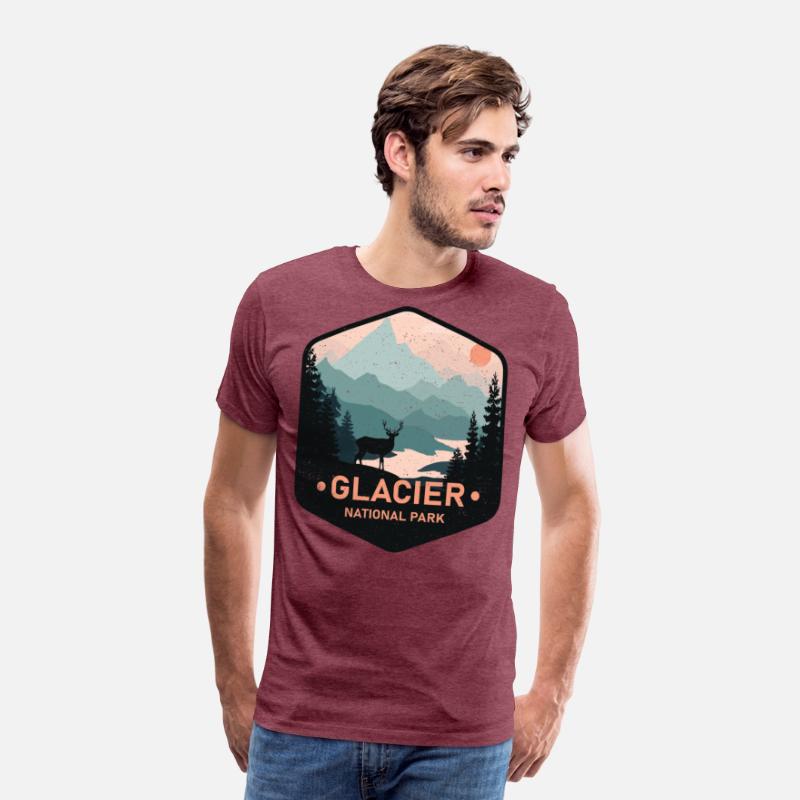 Vintage Glacier National Park Deer Mountains Gift