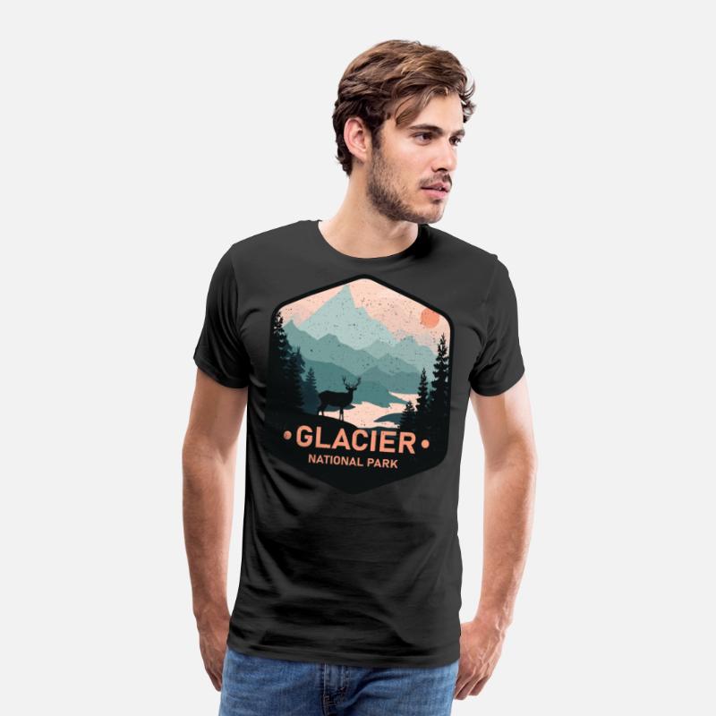 Vintage Glacier National Park Deer Mountains Gift