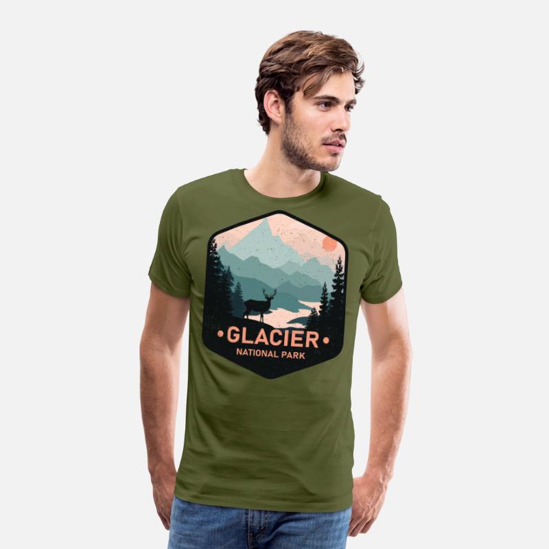 Vintage Glacier National Park Deer Mountains Gift