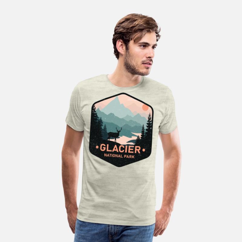 Vintage Glacier National Park Deer Mountains Gift
