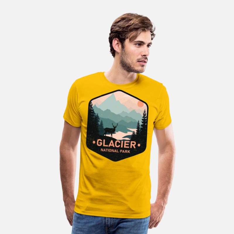 Vintage Glacier National Park Deer Mountains Gift