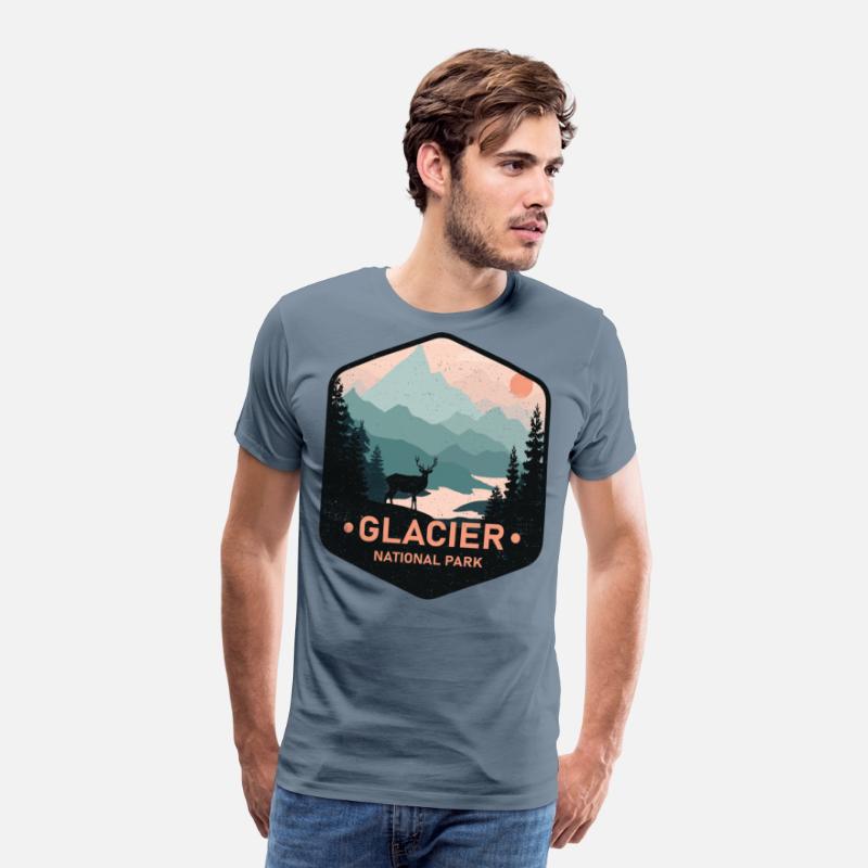 Vintage Glacier National Park Deer Mountains Gift