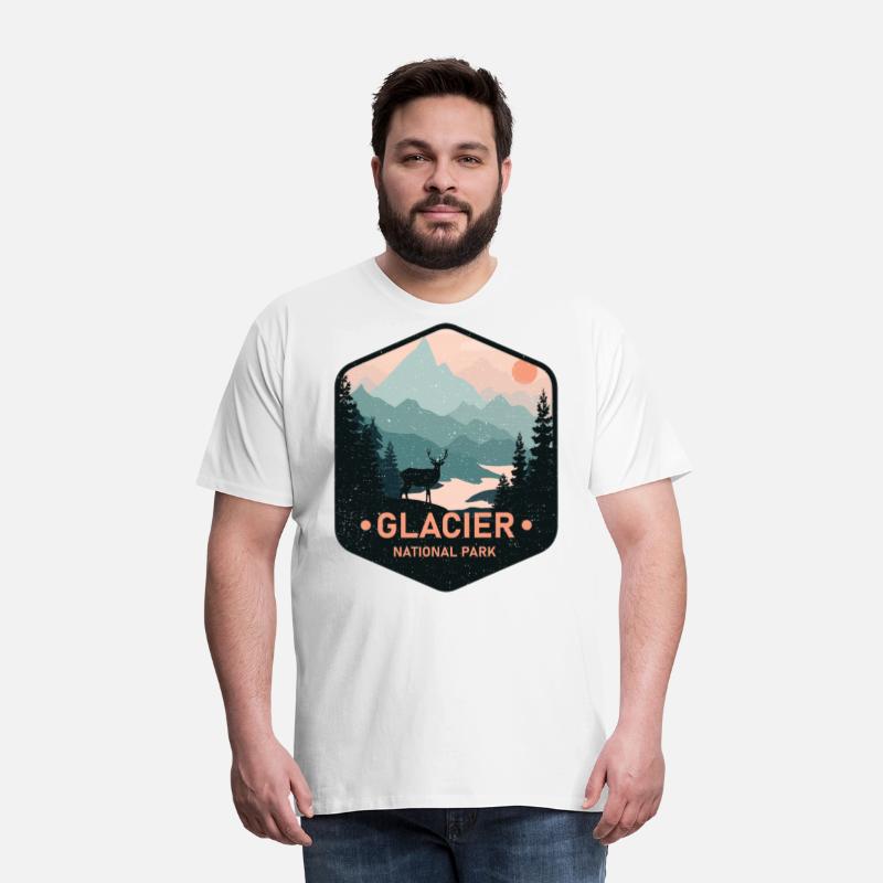 Vintage Glacier National Park Deer Mountains Gift