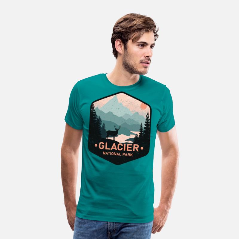 Vintage Glacier National Park Deer Mountains Gift