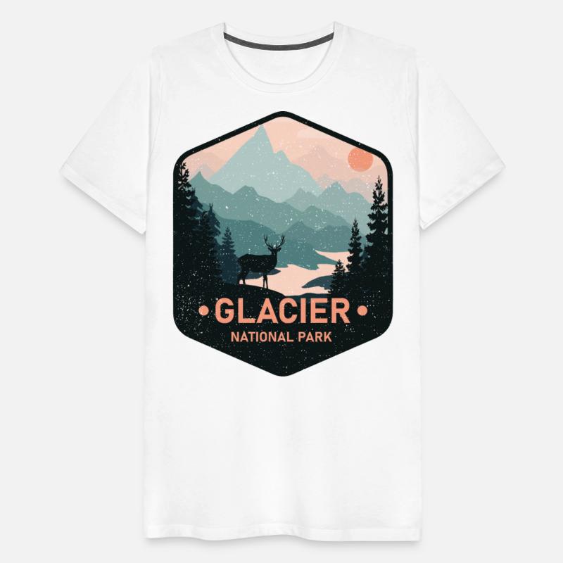 Vintage Glacier National Park Deer Mountains Gift