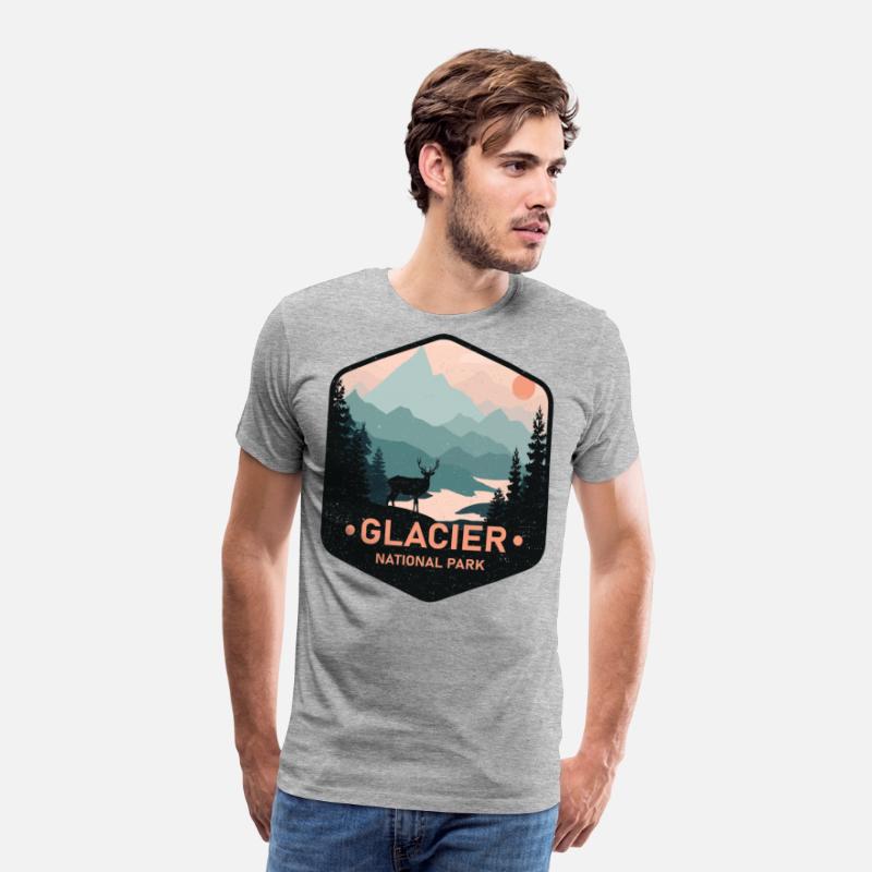 Vintage Glacier National Park Deer Mountains Gift