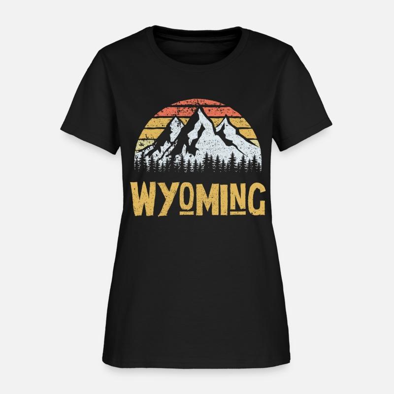 Vintage Retro Wy Wyoming Us Mountain State