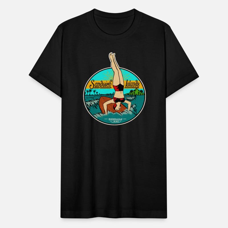 Vintage Sandwich Islands Hawaii Surfer