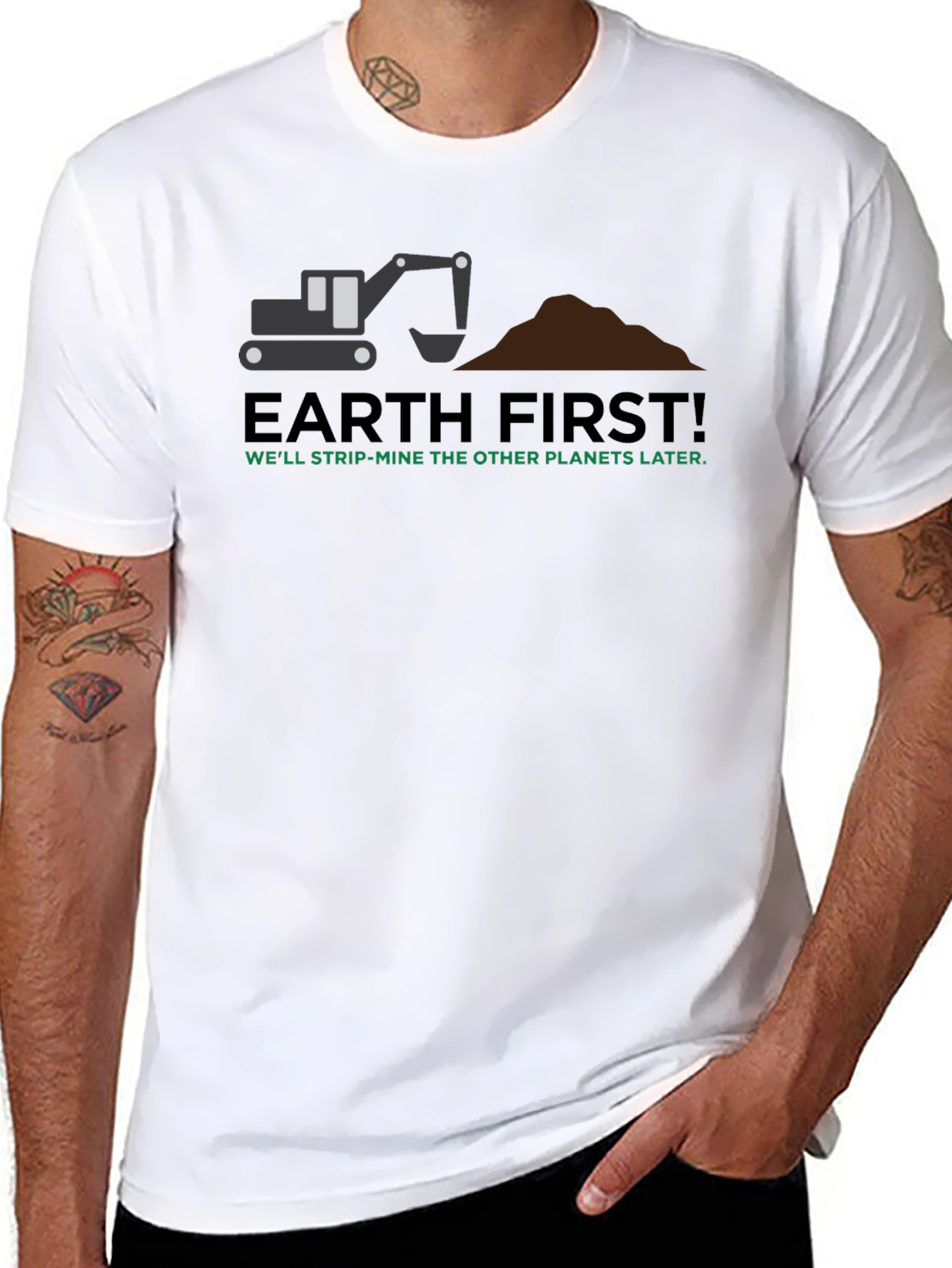 Earth First! Graphic T-Shirt - Strip Mine Humor
