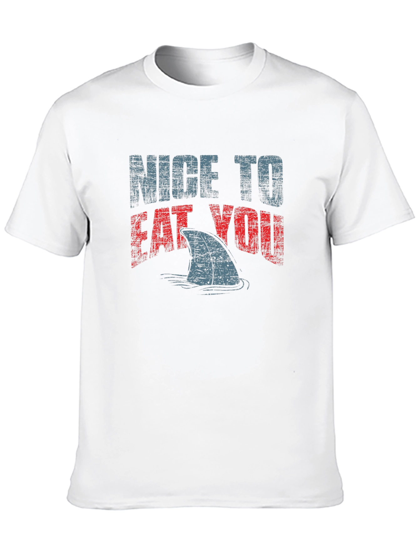 Nice To Eat You Shark Graphic Black T-Shirt