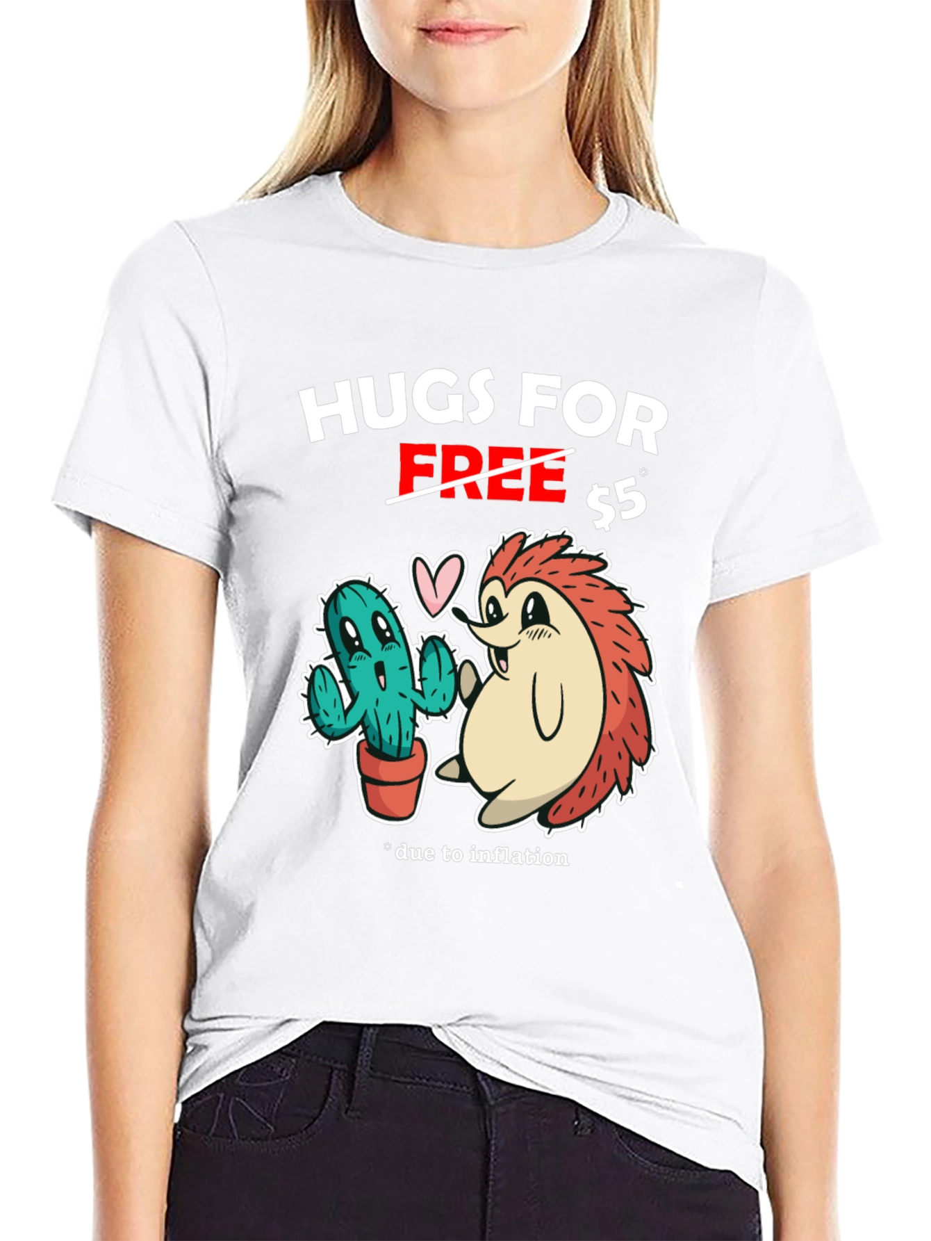 Hugs For Free $5 Funny Graphic T-Shirt